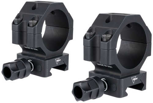 Trijicon Scope Rings with Q-LOC TechFALSElogy, Fits 30mm Tubes, 1.1" Height Above Rail, Medium, Black
