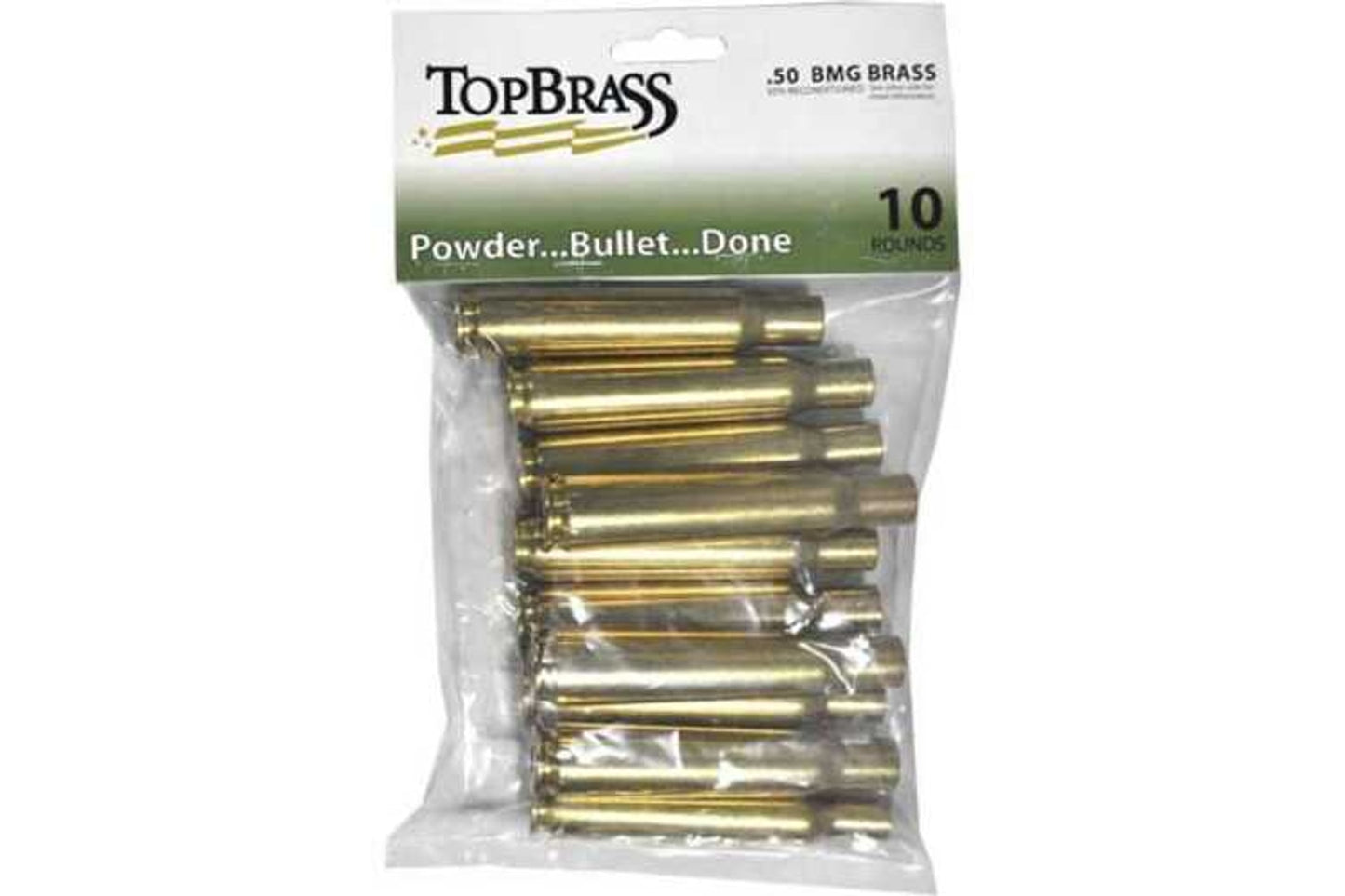 Top Brass 50 BMG Reconditioned Unprimed Rifle 10 Count