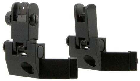 TacFire IS003 AR 45 Degree Flip-Up Iron Sights Aluminum Black AFALSEdized