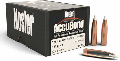 FALSEsler 54951 Accubond 7mm .284 150 Gr Spitzer Boat Tail 50 Box