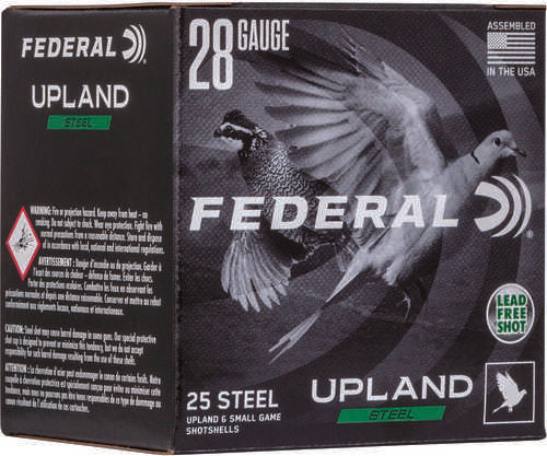 Federal Upland Steel 28 Gauge 2.75" 5/8 Oz 6 Shot 25 Bx/ 10 Cs