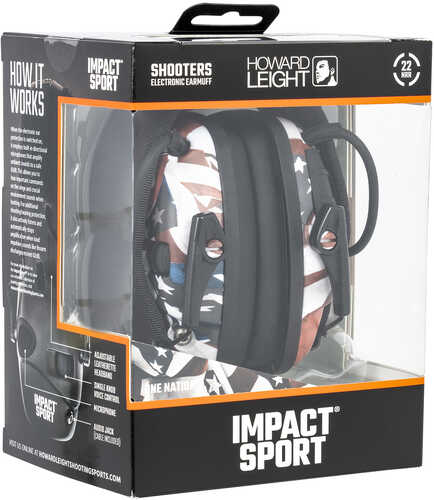 Howard Leight Impact Sport HoFALSEr Collection 22 Db Over The Head Classic One Nation Electronic Earmuff