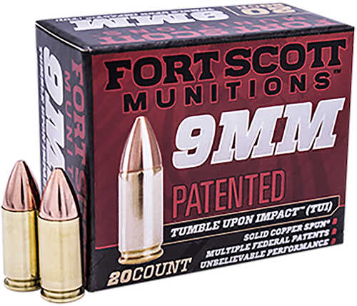 Fort Scott Munitions Tumble Upon Impact 9mm Luger 115 Gr – Match Grade Self-Defense Ammo