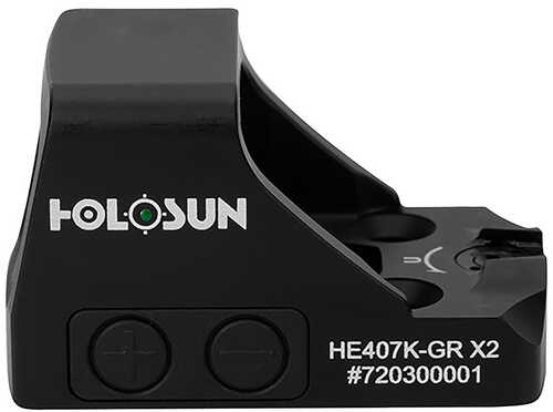 Holosun He407K Gr X2 Pistol 1X 6 MOA Green Dot Black AFALSEdized