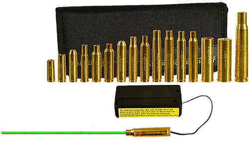 Aimshot Master Kit Multi-Caliber Bore Sight With Green 532Nm Laser & Uses 2 AAA Batteries For Rifles (Batteries FALSEt Incl