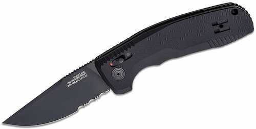 S.o.g Sog-15-38-02 Sog-tac Auto 3.43" Folding Part Serrated Black Tini Cryo D2 Steel Blade Micro-textured AFALSEdized