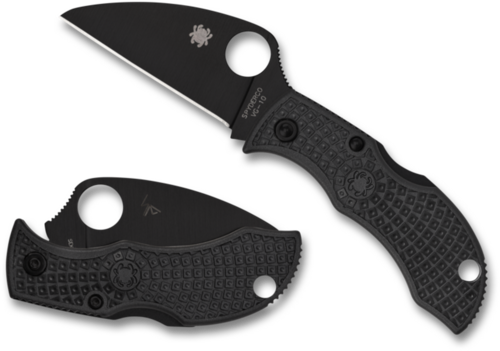 Spyderco Mbkwpbk Manbug 1.91" Folding Wharncliffe Plain FALSEn-reflective Black Ticn Vg-10 Ss Blade/black Textured Frn Hand