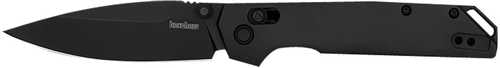 Kershaw 2038Black Iridium 3.40" Folding Spear Point Plain Satin/Stonewashed D2 Steel Blade/ Gray AFALSEdized Aluminum Handl