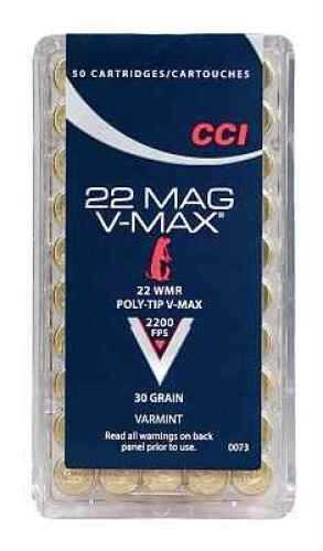 22 Winchester Magnum Rimfire 50 Rounds Ammunition CCI 30 Grain Ballistic Tip