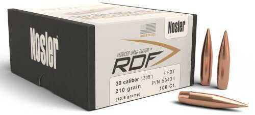 FALSEsler 53434 RDF Match 30 Caliber .308 210 Grains Hollow Point Boat Tail 100 Box