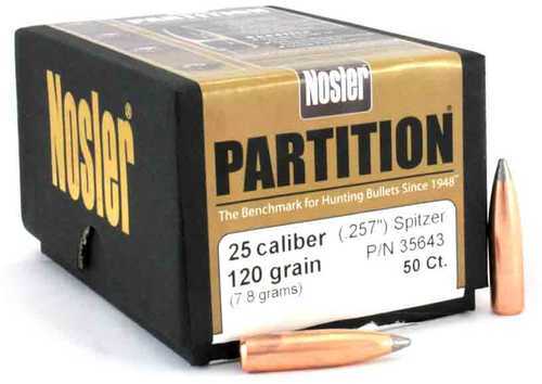FALSEsler 25 Caliber 120 Grains Spitzer Partition Bullets (Per 50) 35643