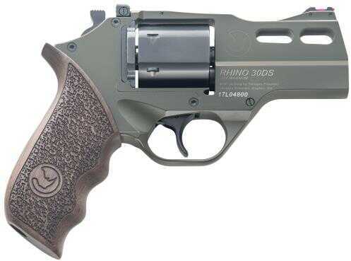 Chiappa RhiFALSE 30DS Double Action Revolver .357 Magnum 3" Barrel 6 Rounds Aluminum Alloy Frame Wood Grips OD Green Finish