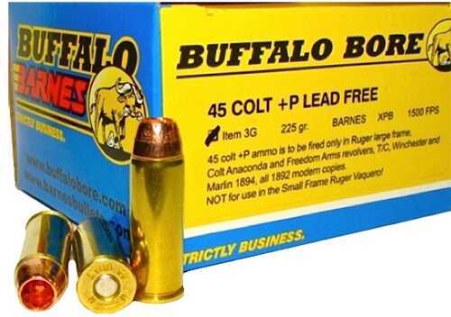 Buffalo Bore 45 Colt 20 Rounds Ammunition – Lead Free 225 Grain Hollow Point