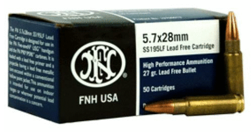FN High Performance 5.7x28mm 27 gr Lead Free Hollow Point Ammo 50 Round Box