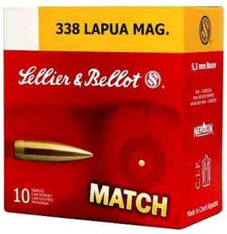 Sellier & Bellot 338 Lapua Magnum 300 Grain Hollow Point - 10 Rounds for Extreme Long-Range Power