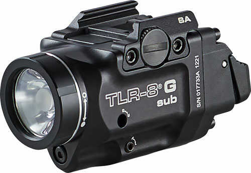 Streamlight Tlr-8 G Sub White Led With Green Laser Fits Springfield Hellcat 500 Lumens AFALSEdized Finish Black