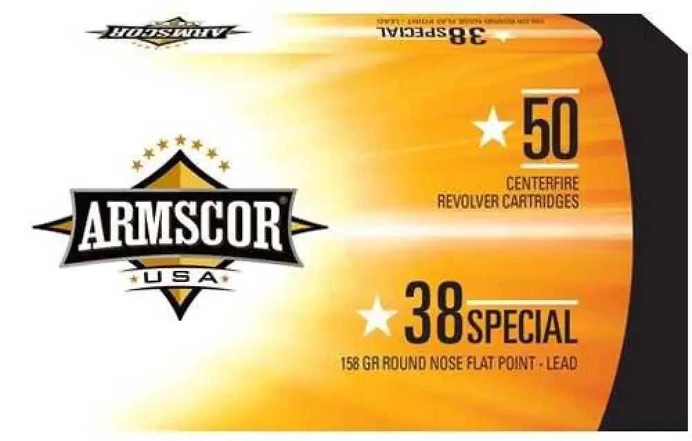 Armscor USA 38 special ammunition 158 grain round nose flat point