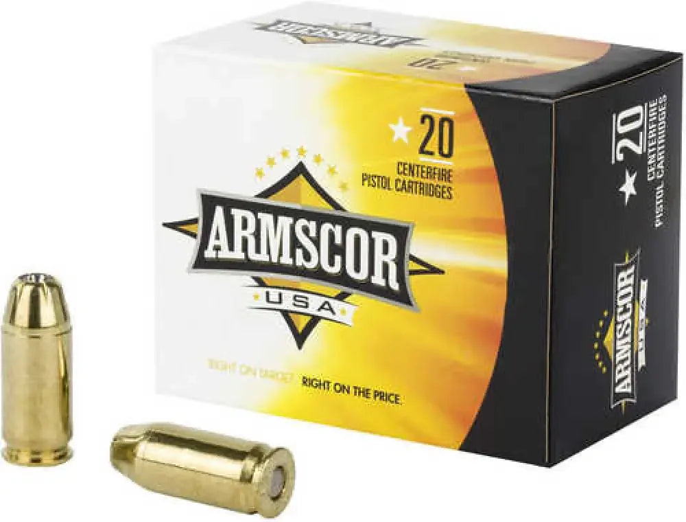 Armscor 45 ACP 230 grain jacketed hollow point ammo box
