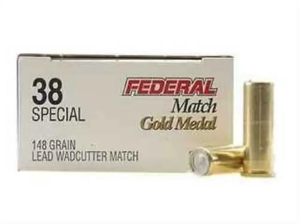 Federal Gold Medal 38 Special Ammo Unrivaled Precision - 148 Grain / Lead - Handgun