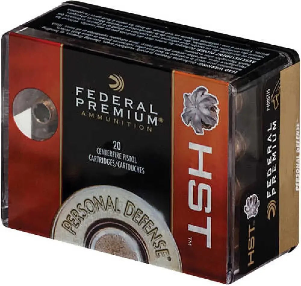 Federal 45 ACP 230 grain hollow point personal defense ammo box