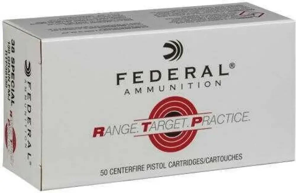 Federal RTP38130 38 special ammunition for target shooting, 130 grain FMJ box