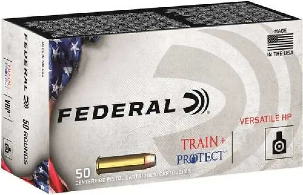Federal Train and Protect 38 Special versatile hollow point cartridges in 50-round box