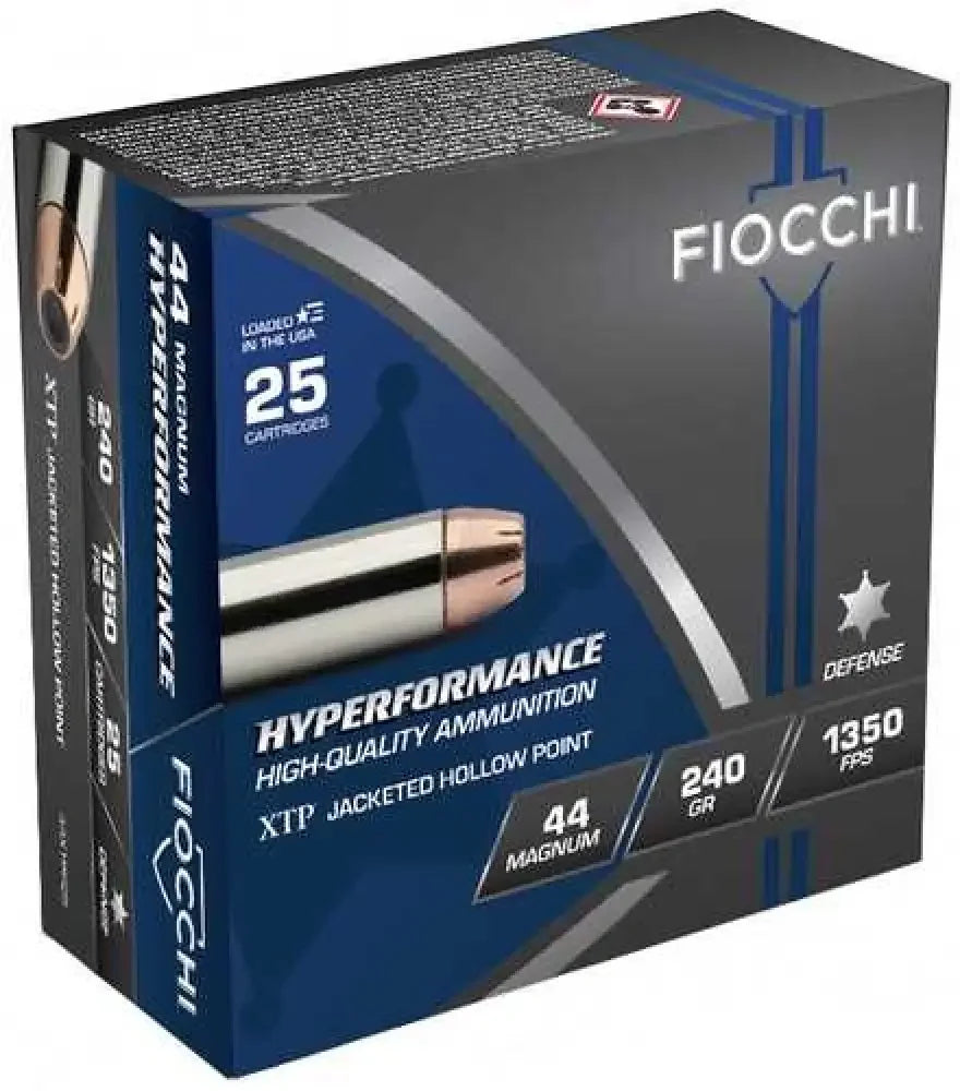 Fiocchi 44 Rem Magnum Ammunition: Unleash Explosive Power - 240 Grain / Hollow Point - Handgun Ammo