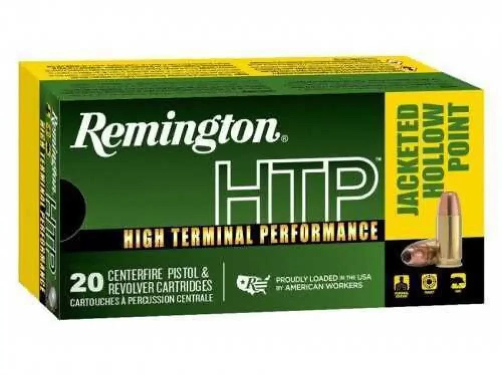 Remington 380 ACP 20 rounds high terminal performance JHP ammo box