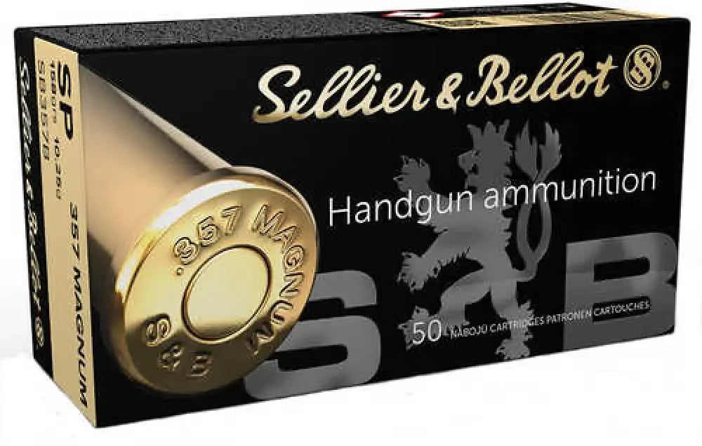 Sellier & Bellot 357 Magnum 50 rounds soft point ammunition box