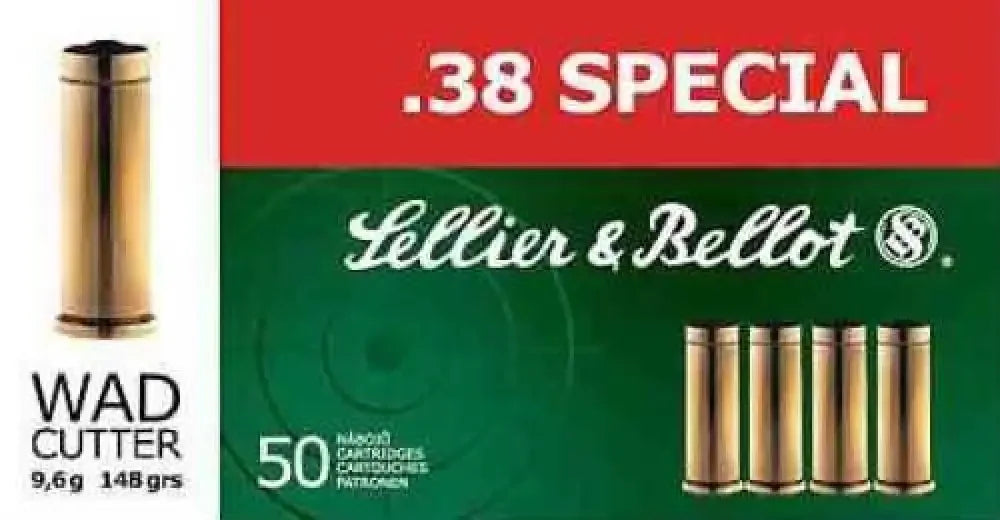 Sellier & Bellot 38 Special Precision Ammunition Full Metal Jacket - 158 Grain / Handgun Ammo