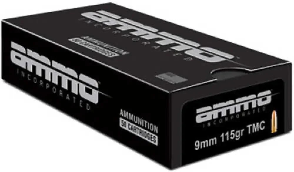 Black Ammo Inc Signature 9mm box with total metal coating for enhanced performance