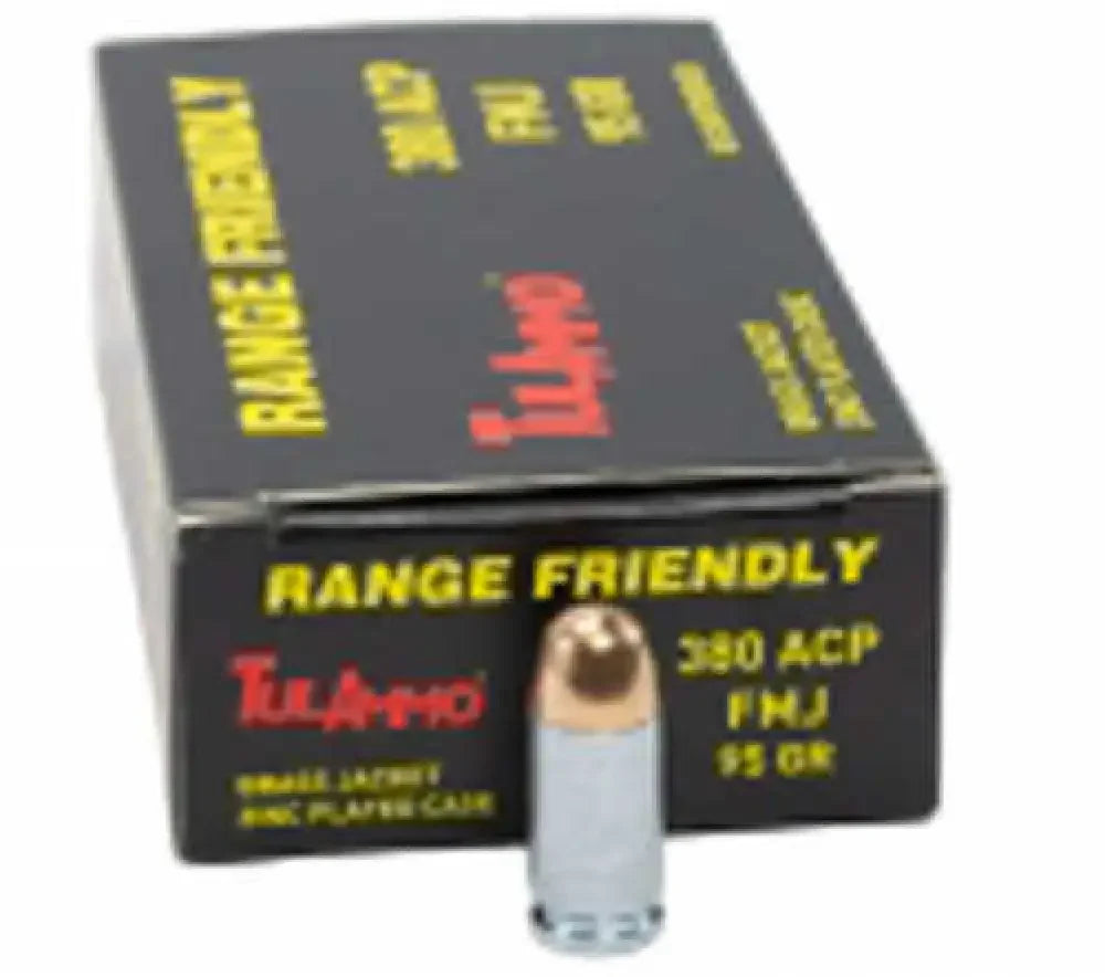Tulammo steel case pistol ammo 380 ACP 91 gr zinc BJB in 50 round box