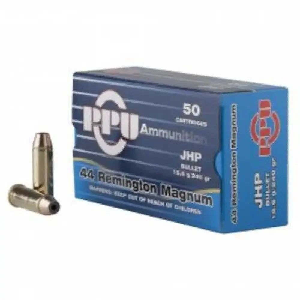 Prvi Partizan 44 Rem Mag 240 grain hollow point ammo box