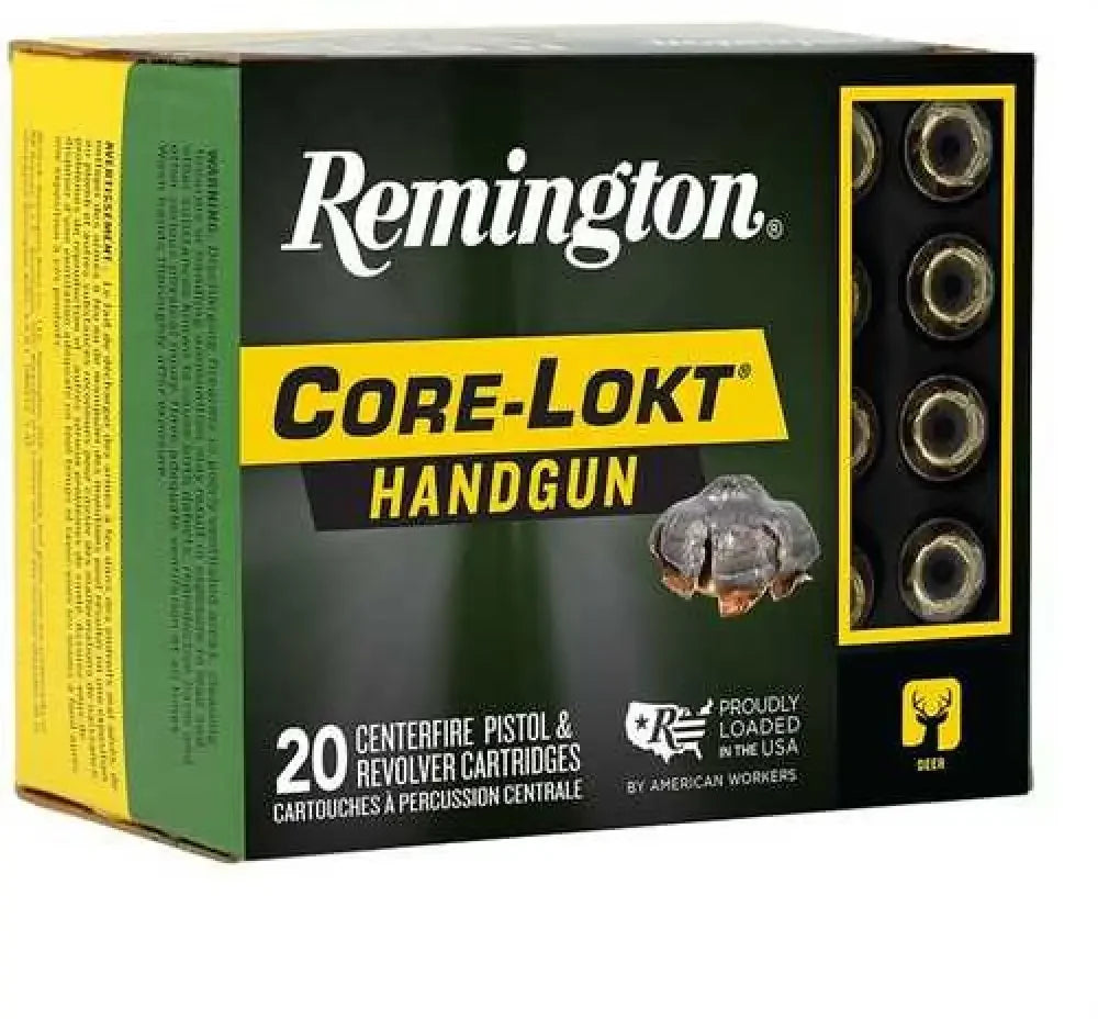 Remington Core-Lokt .44 Magnum 240 gr jacketed hollow point ammo box