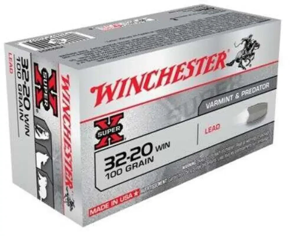 Winchester 32-20 100 grain soft point ammo box, 20 rounds