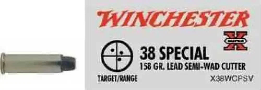 Winchester 38 Special Ammunition Exceptional Accuracy for Target Shooting - 158 Grain / Lead - Handgun Ammo