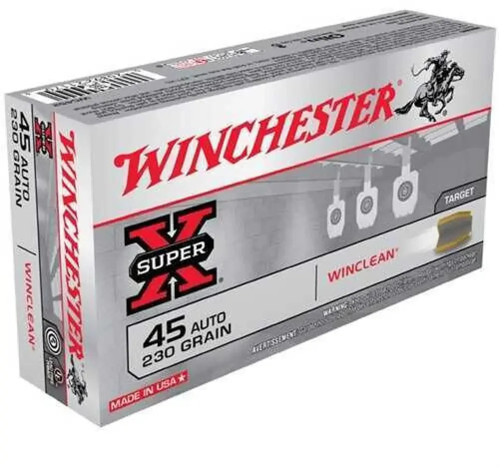 Winchester 45 Acp Rounds Ammunition for Safer Indoor Range Shooting - Acp / 230 Grain / Soft Point - Handgun Ammo