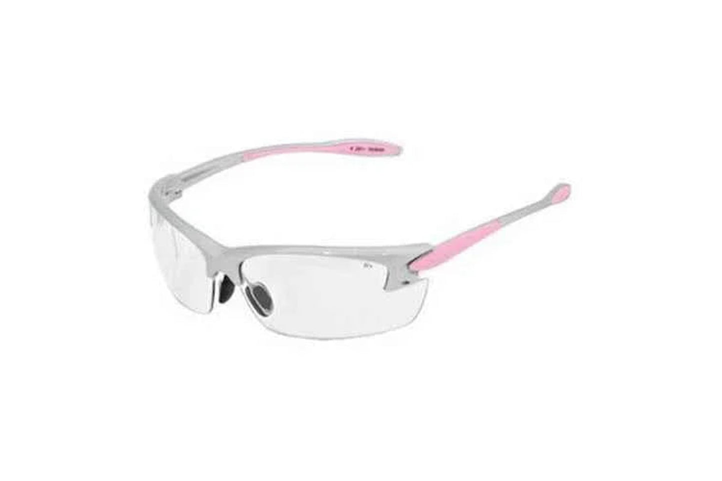 Radians Women's Shting Glasses Clear Lens, Silver &Pink Frame PG0810CS