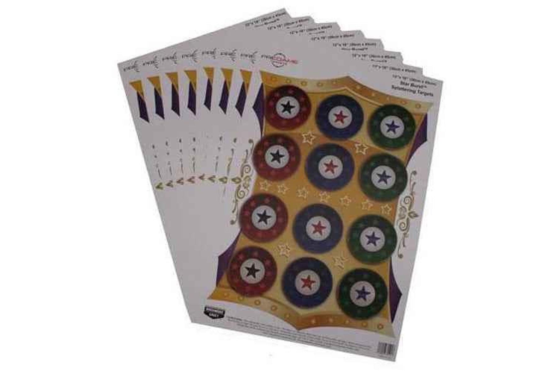 Birchwood Casey Pregame Targets Star Burst 12" × 18" Target-8 Pack 35572