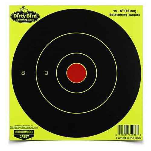 Birchwood Casey Dirty Bird Chartreuse Bull's-Eye 6" (Per 100) 35970