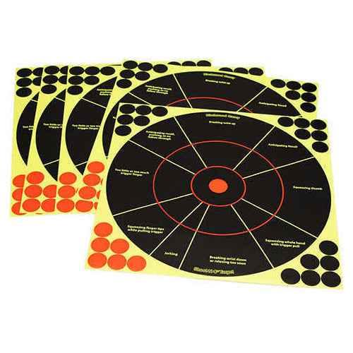 Birchwood Casey Shoot-N-C 12" Handgun Trainer Target, 5 Targets Per Pack