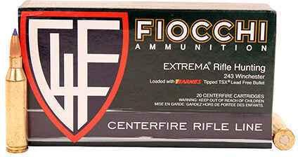 243 Winchester 20 Rounds Ammunition Fiocchi Ammo 80 Grain TSX