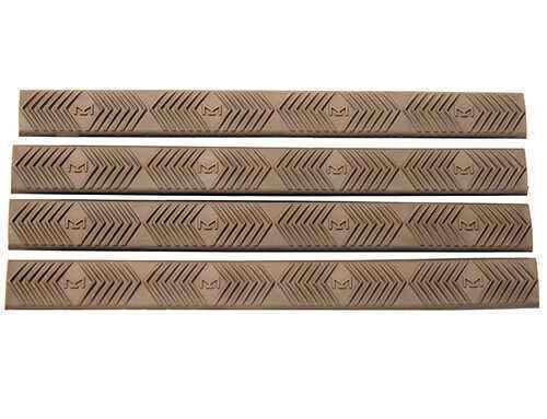 Ergo Grip M-LOK WedgeLok Rail Covers 6 1/4"X5/8" Slot Flat Dark Earth Finish 4 Pack 4332-4PK-DE