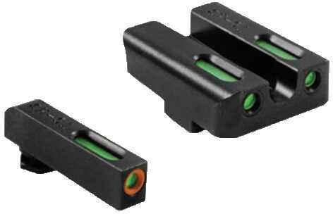 Truglo Brite-Site TFX Pro Sight Fits #6 Front/#8 Rear Tritium/Fiber-Optic Day/Night 24/7 Brightness Orange Rin