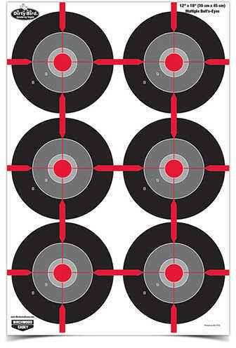 Birchwood Casey Dirty Bird Paper Targets 12" x 18", Multiple Bull's-Eye, Pack Of 100 Md: 35703