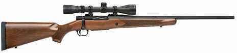 Mossberg Patriot 22-250 Bolt Action Rifle 22" Matte Blued Fluted Barrel Walnut Finish Stock 3x9x40 Scope Combo