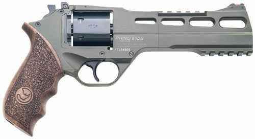 Chiappa RhiFALSE 60DS Double Action Revolver .357 Magnum 6" Barrel 6 Rounds Aluminum Alloy Frame Wood Grips OD Green Finish