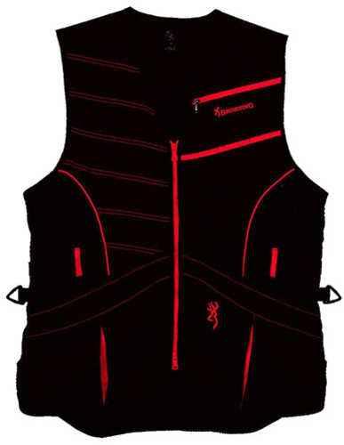 Browning Ace Shooting Vest R-Hand Large Black/Red Trim