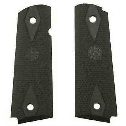 Hogue Grips Rubber Fits 1911 Govt Model Checkered FALSE Finger Grooves Diamond Pattern OD Green 45011