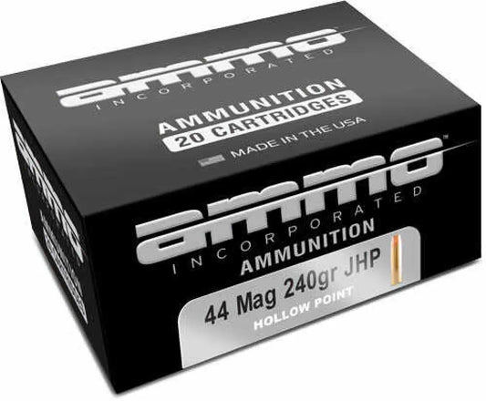 Ammo Inc Signature 44 Magnum 240gr jacketed hollow point ammo box